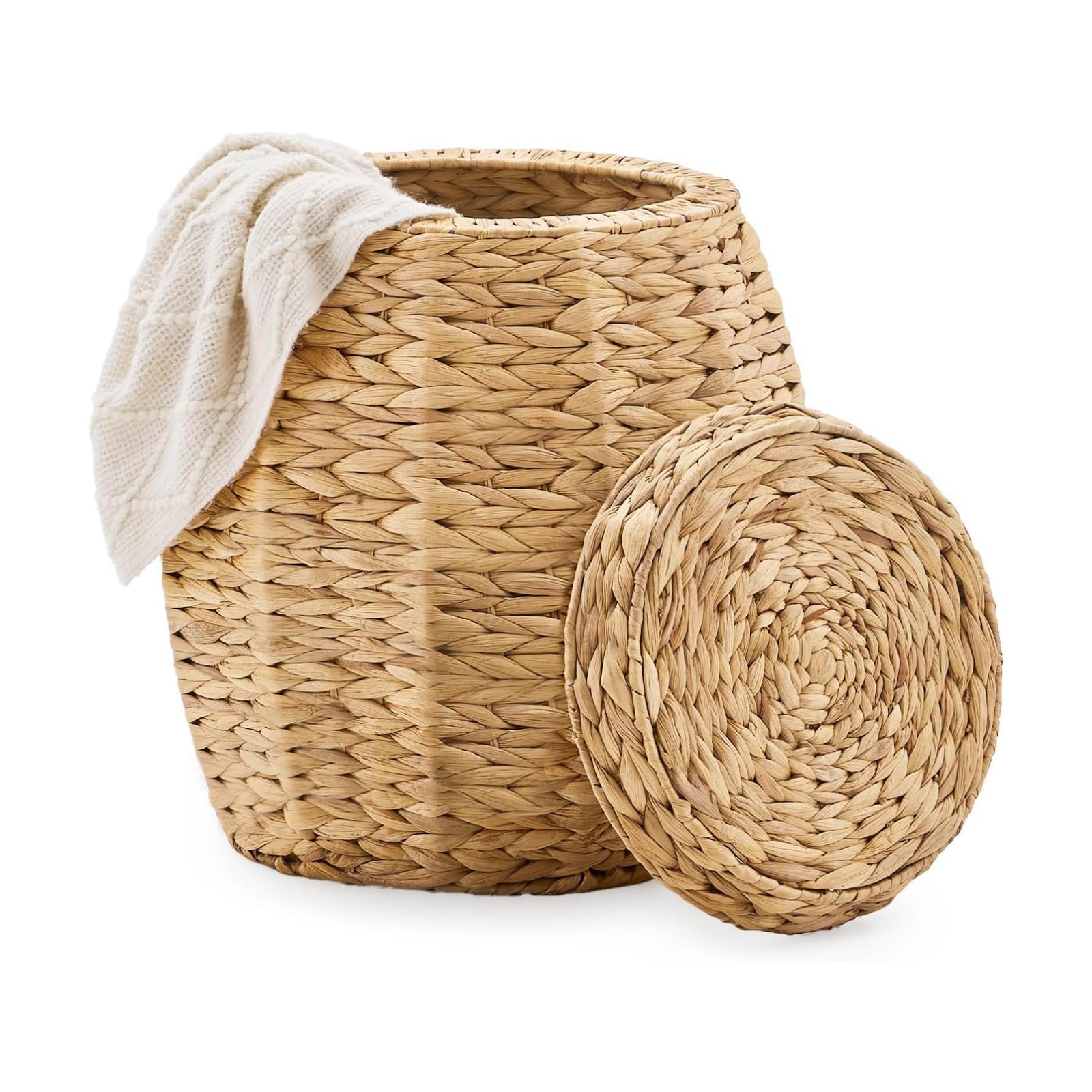 Round Wicker Basket / Natural / Set of 17