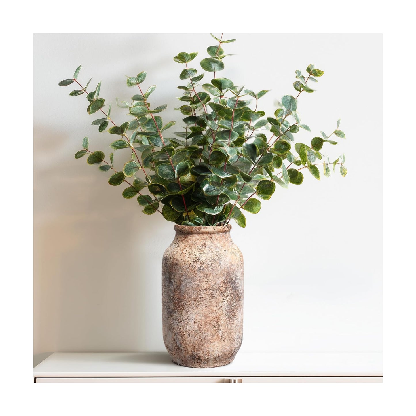 Rustic Terracotta Vase / Orange / 9 Inch