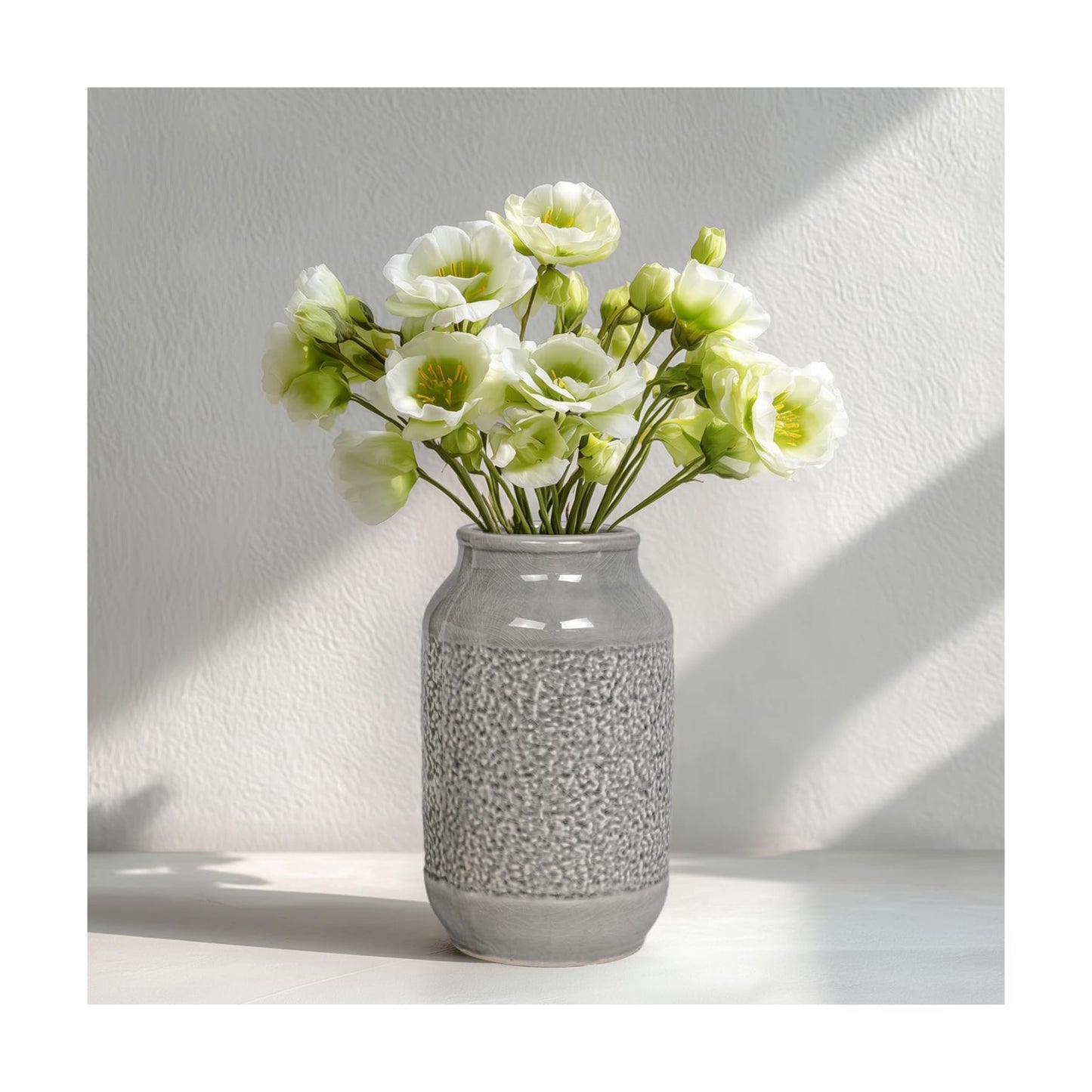 Ceramic Vase / Minimalist Decorative Vases for Flower / Gray / 9 Inch