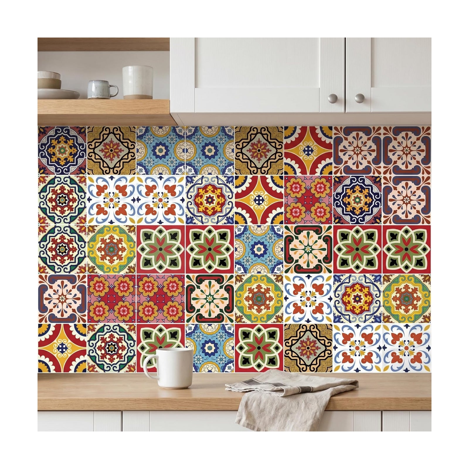 Boho Decorative Vinyl Decals / 4 x 4 / Set of 30