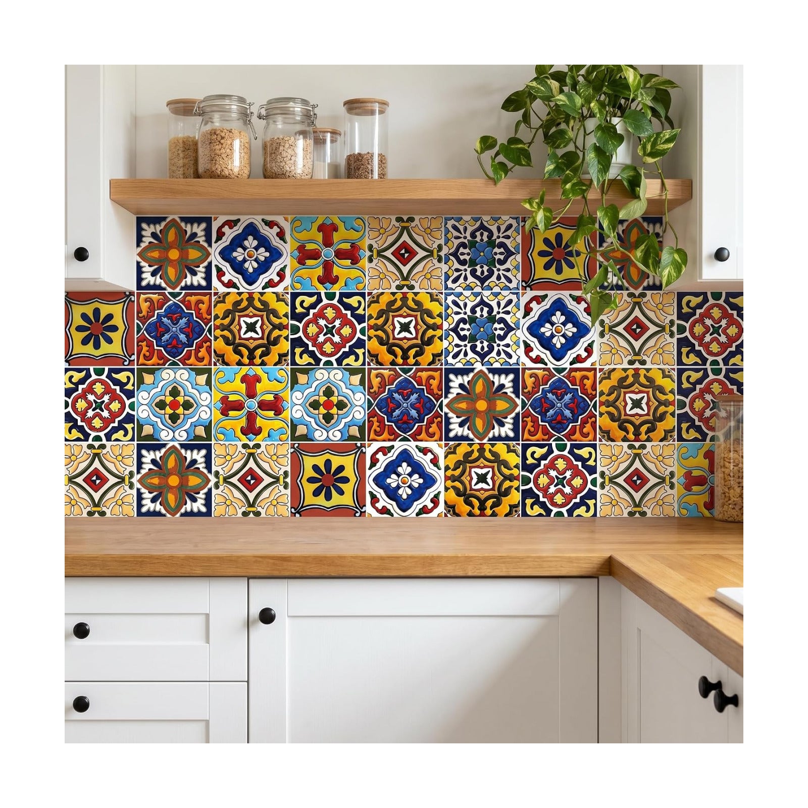 Tuscan Style Tile Decals / 4 x 4 / Set of 30