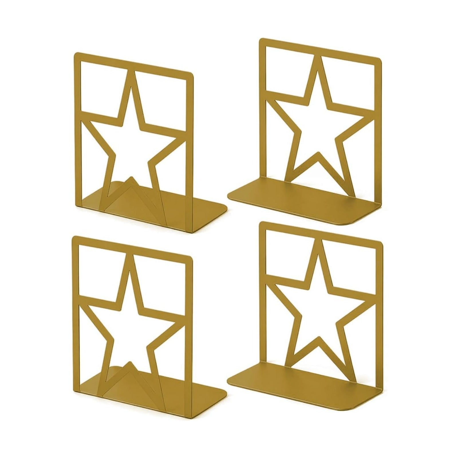 Non-Slip Metal Bookends / Gold