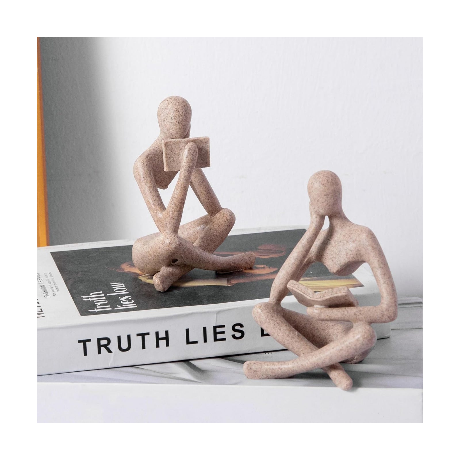 Modern Aesthetic Figurine Decoration Status / Sandstone / Set of 2
