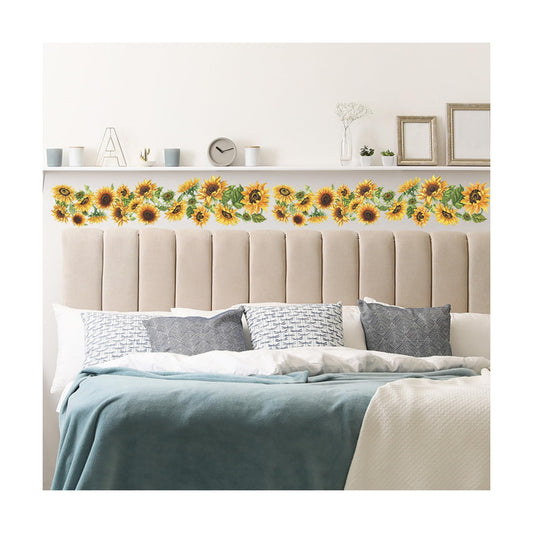 Sunflower Wall Decals / Green / Set of 16