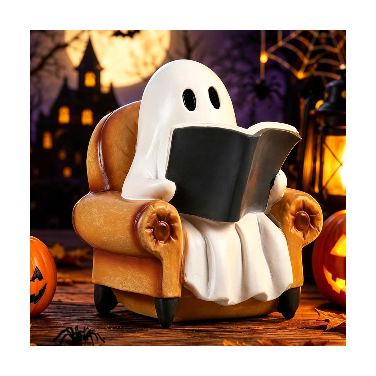 Halloween Decorations Indoor Ghost Reading Book Ghost Decor