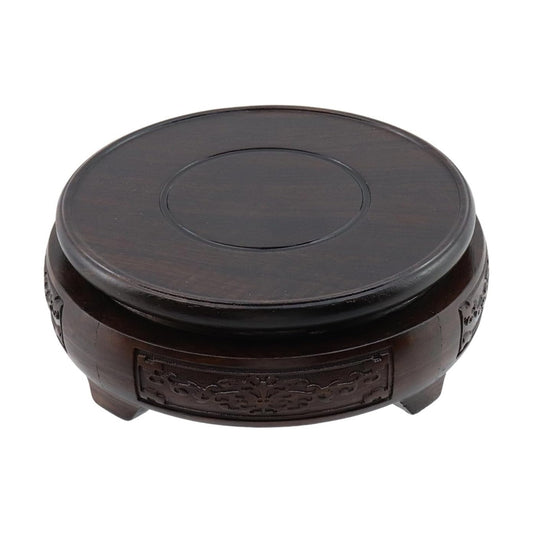 Wooden Display Stand Base " Wood Carved Craft Pedestal Traditional Wooden Base / 4 x 4 / Round