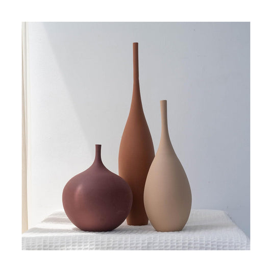 Ceramic Modern Vase Farmhouse Decorative Vase Minimalist Aesthetic Vases / Multicolor / Set of 3