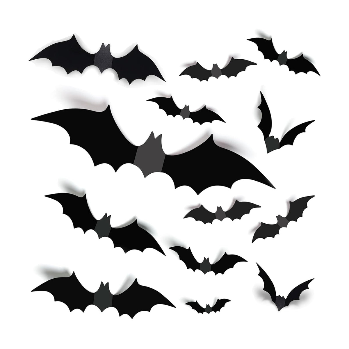 Bats Halloween Decoration, 60Pcs Black Bat Stickers
