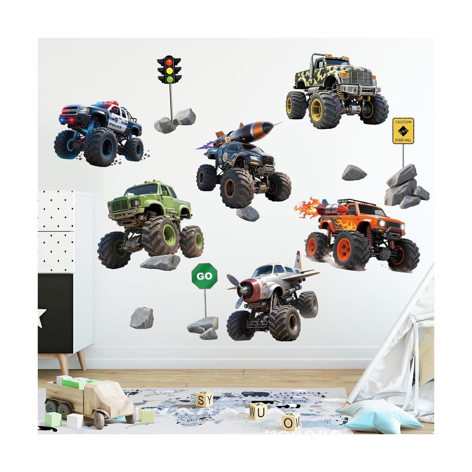 Wall Decals Peel and Stick / Racing Car