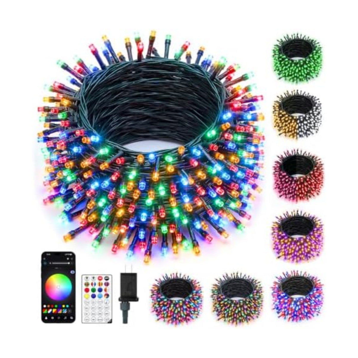 Minetom 33ft 100LED Smart Color Changing Christmas Halloween Tree Lights