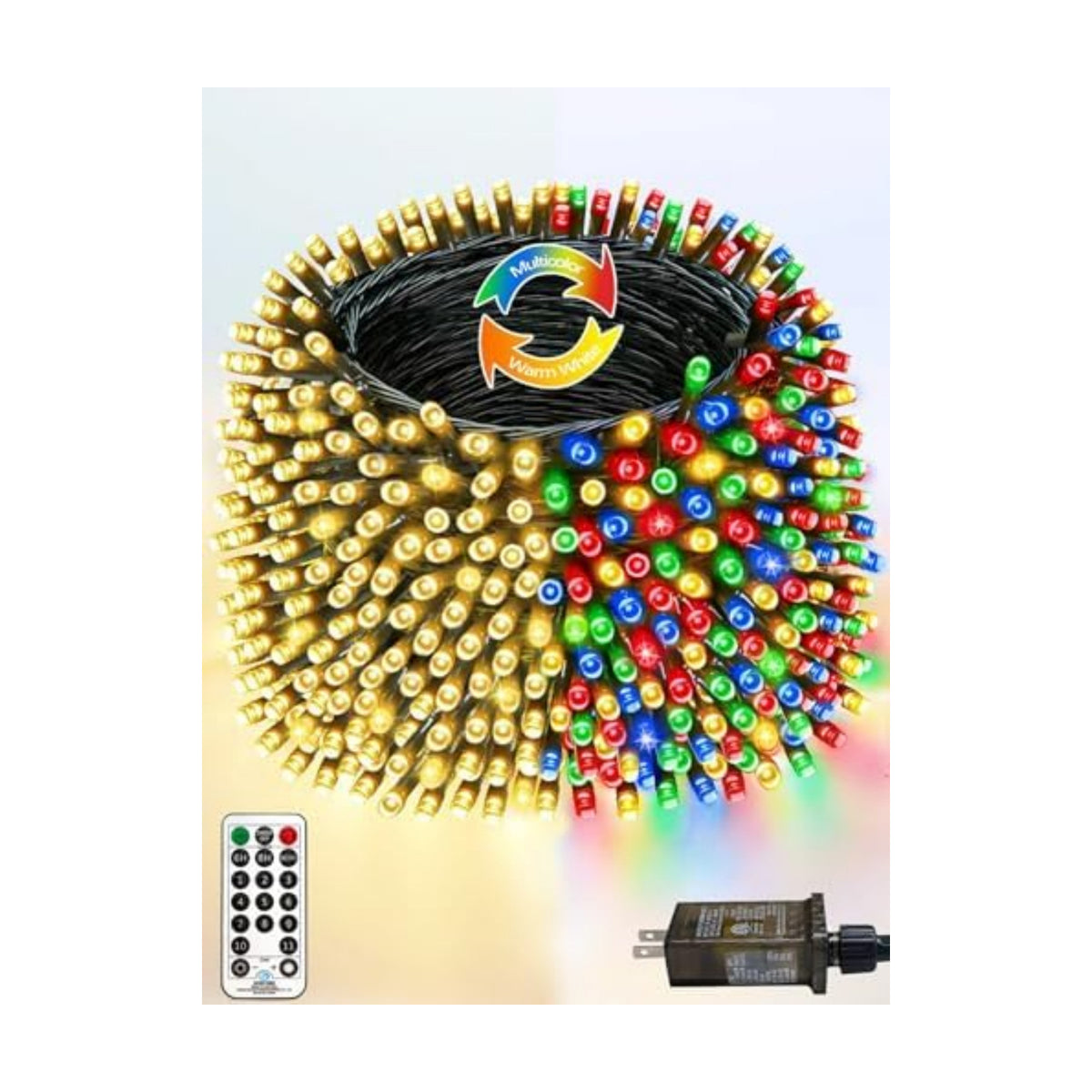 500 LED 165 FT Color Changing Christmas Lights with Remote Timer & 11 Modes