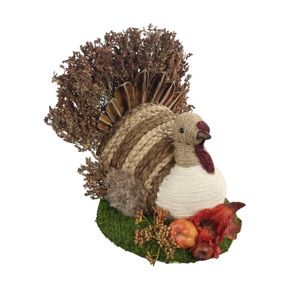 Ogrmar Thanksgiving Turkey Decorations Handmade Sisal Turkey Tabletop Decor