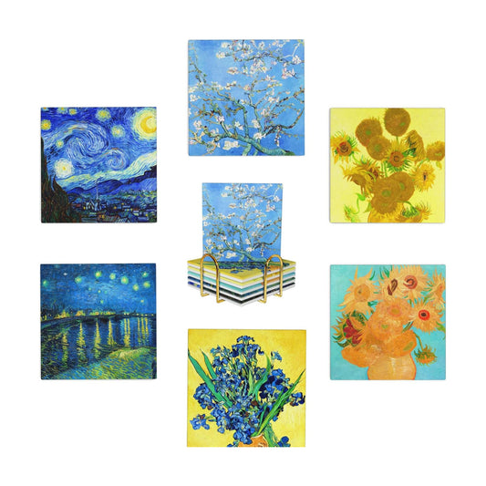 Cork Base and Metal / F07 - Van Gogh / Set of 6