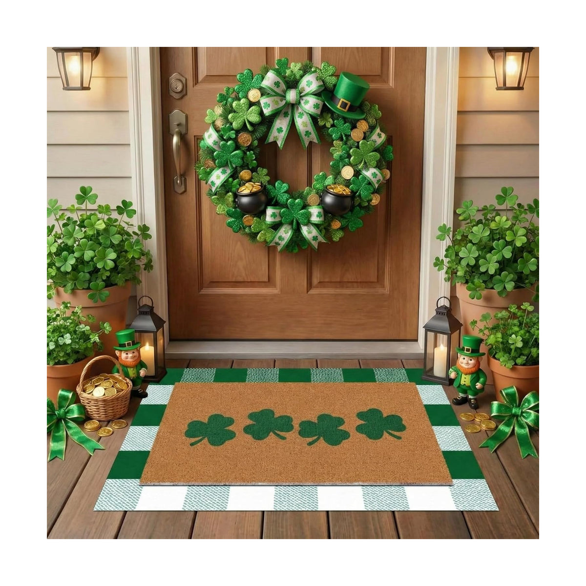 Tinideya 2 23.6 X 35.4 Inches St. Patrick's Day Green White