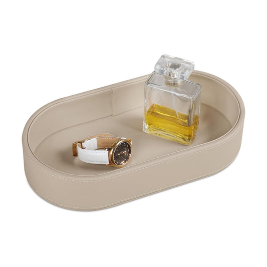 Oval Desk Valet Tray / Beige