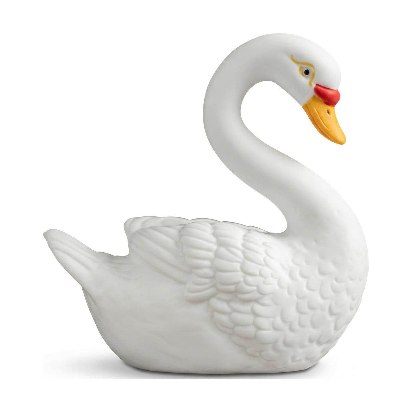 Ceramic Swan Figurine / 2.7 Inche Tall / White
