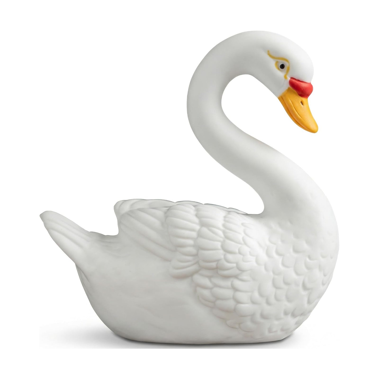 Ceramic Swan Figurine / 2.7 Inche Tall / White