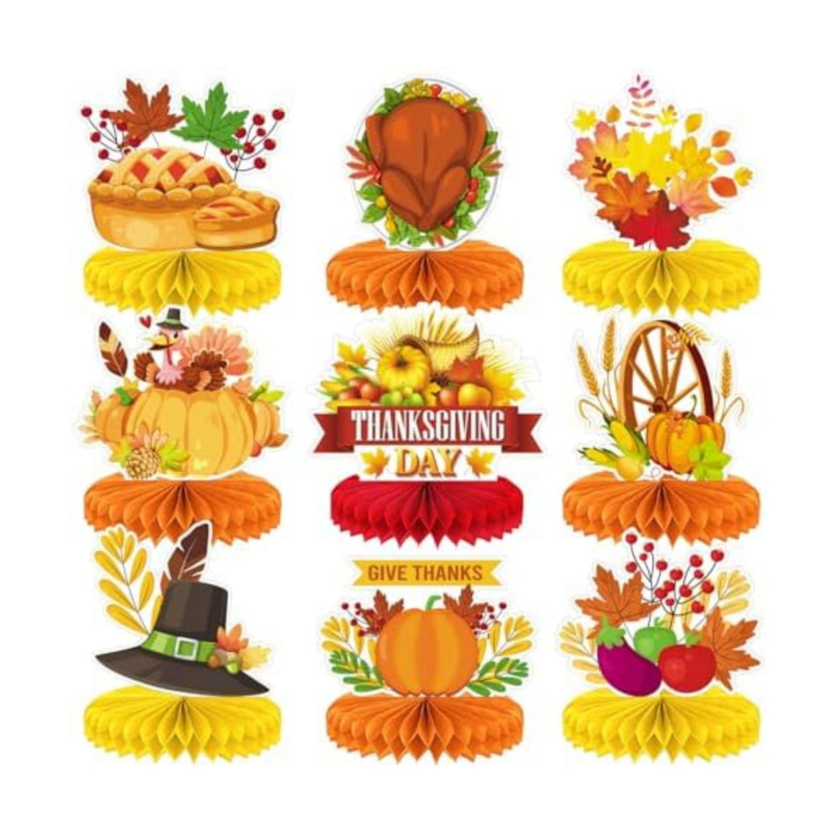 Thanksgiving Table Decorations, 9 Pcs, Fall Table Decor