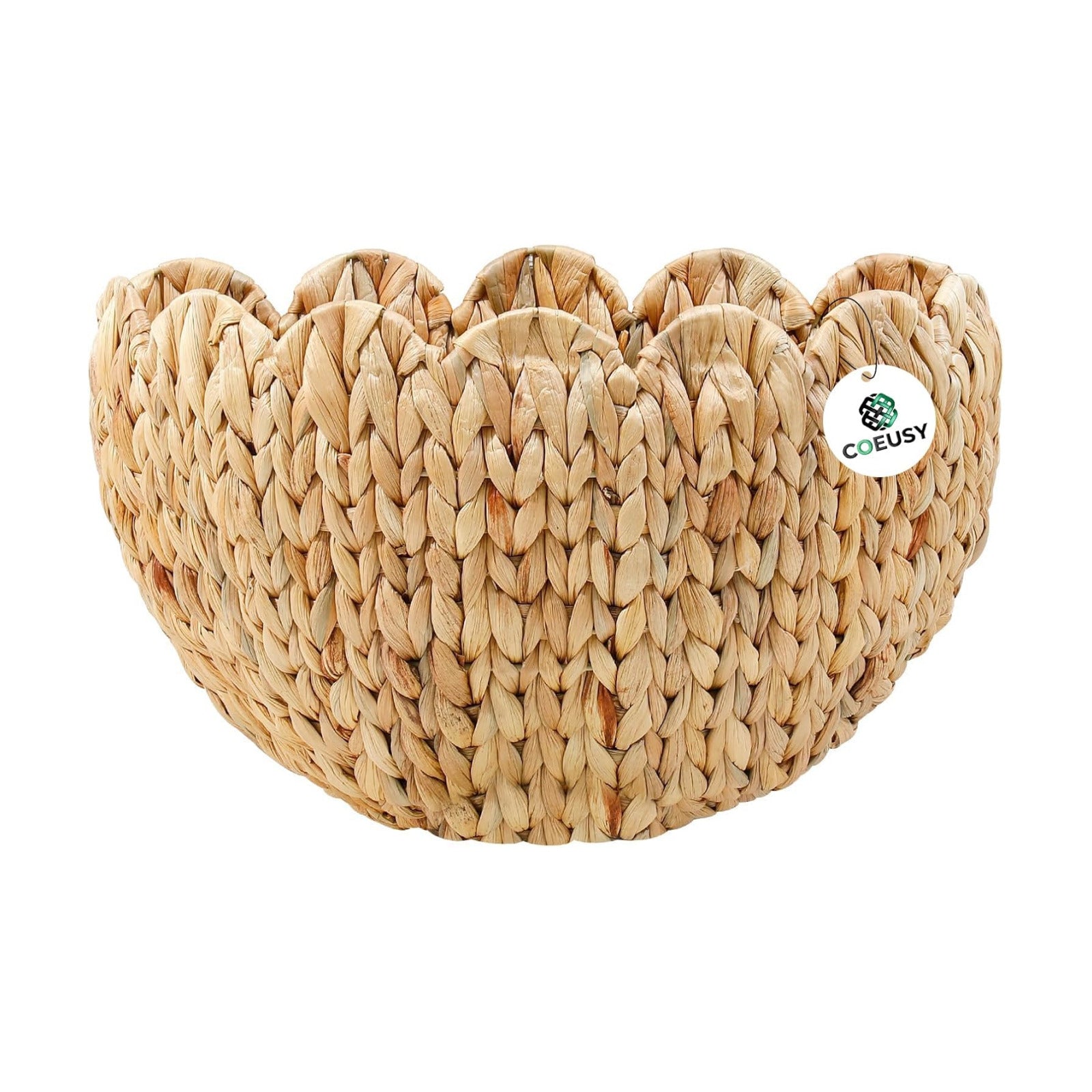 Wicker Wall Basket / Water Hyacinth / Natural