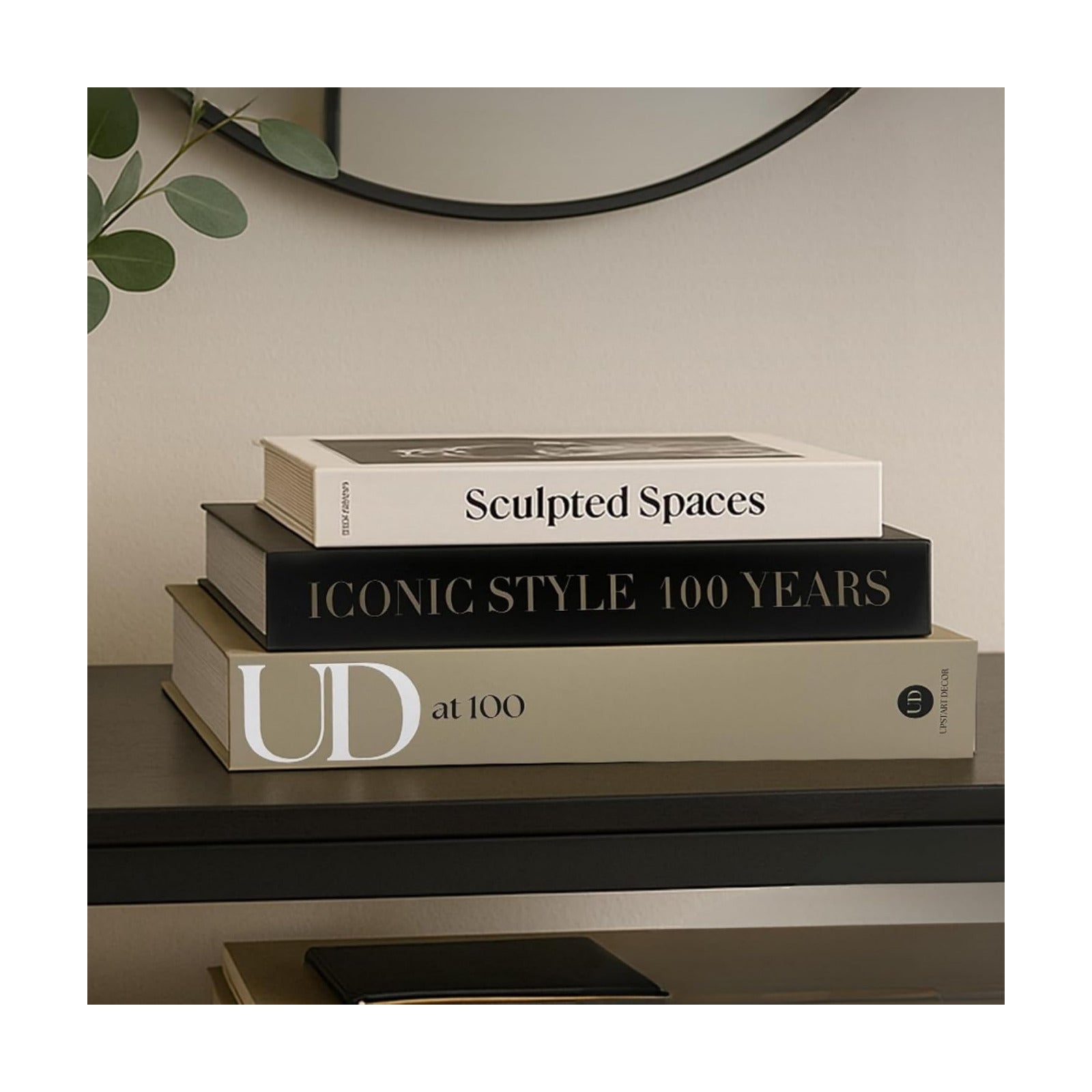 Aesthetic Decorative Books Designer Faux Books for Decoration to Enhance Mid Century / Set of 3