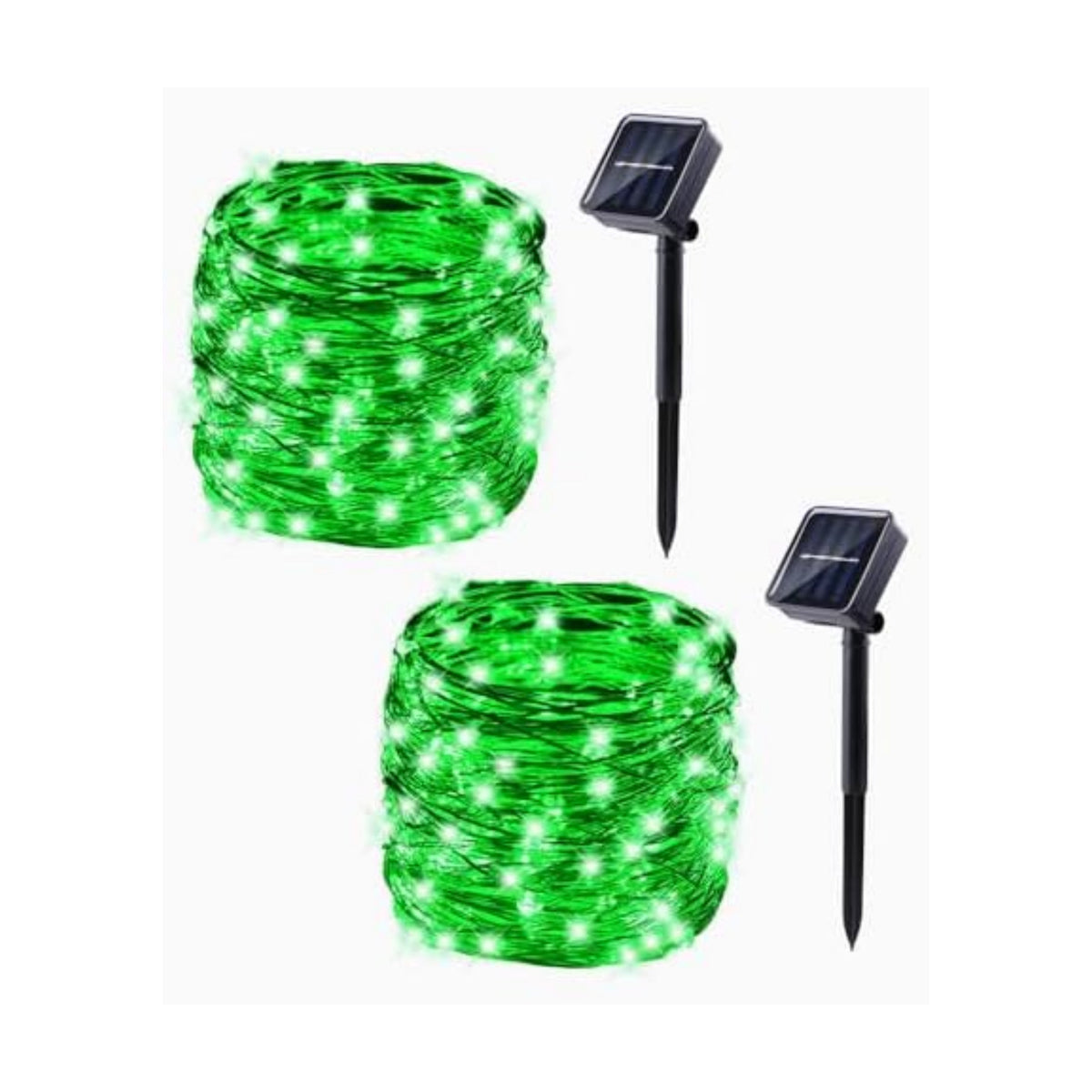 Lomotech Solar Fairy Lights Outdoor, 2 Pack Total 66ft 200 LED,Green