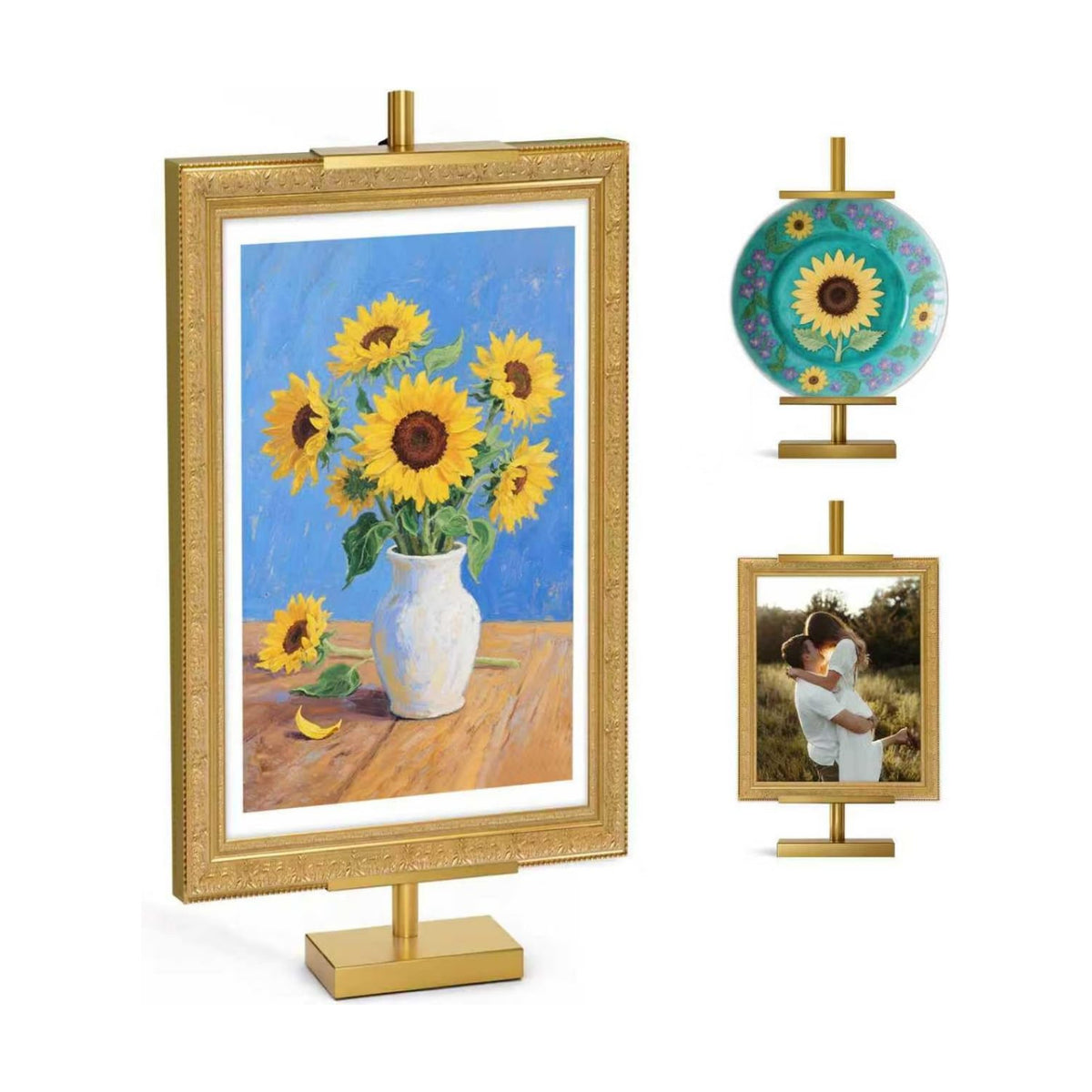 Adjustable Tabletop Easel Stand, Picture Easels for Display Up to 29" H, Metal Picture Frame Holder Stand Table for