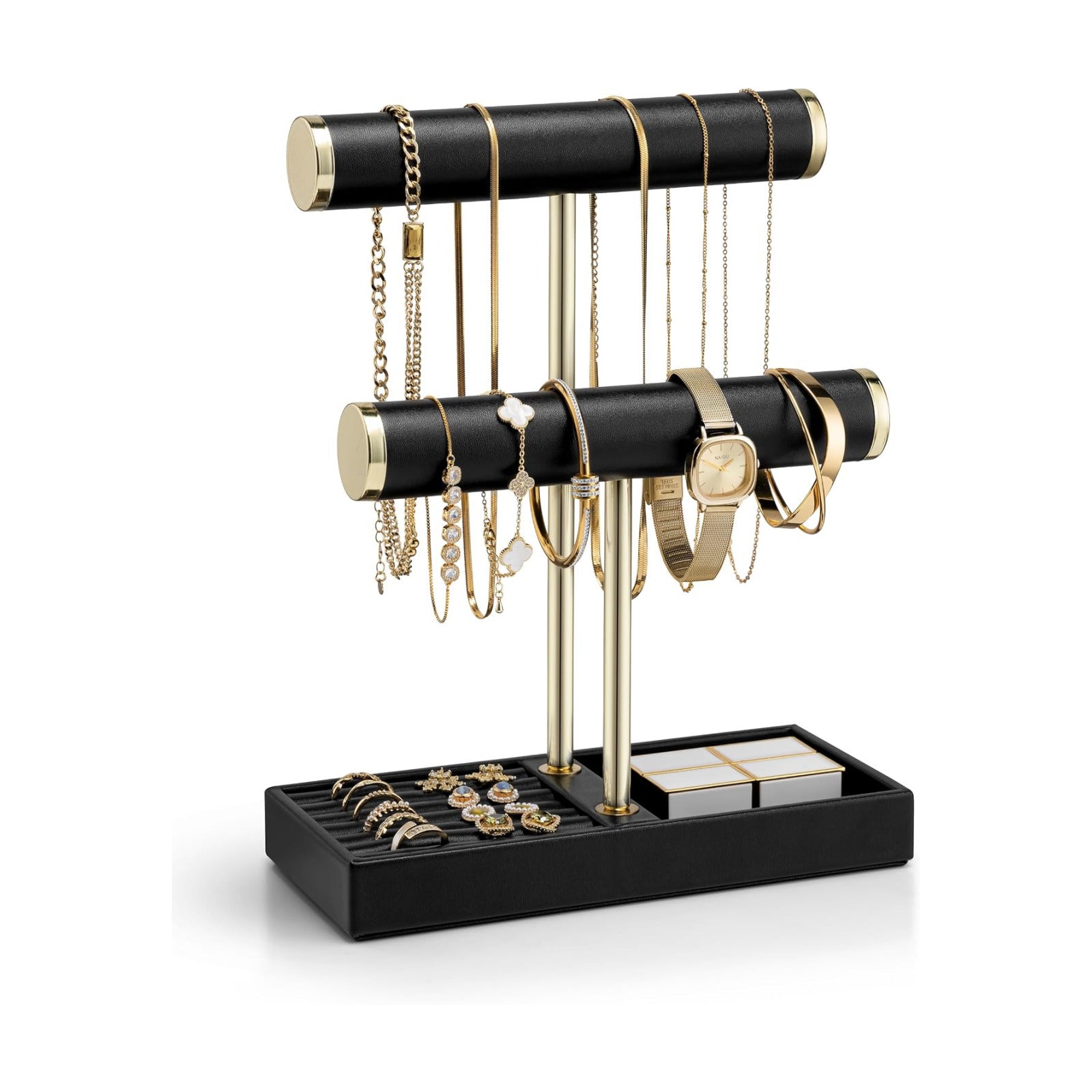 Tray / Jewelry Holder Display / Black / 2 Tier