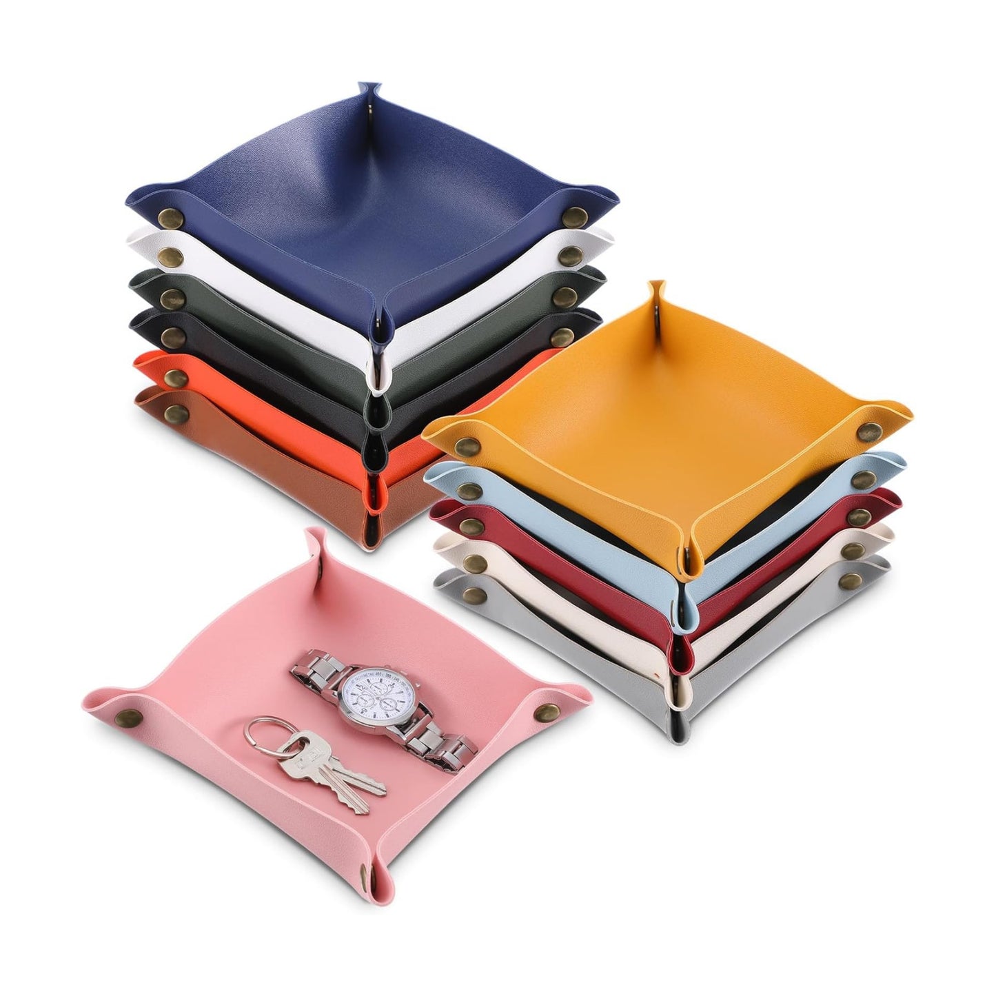 PU Leather Valet Tray / Medium / Set of 12
