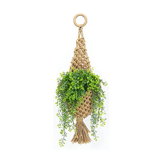Hand Woven Wall Basket Cotton Rope Storage Organizer / 22 x 5