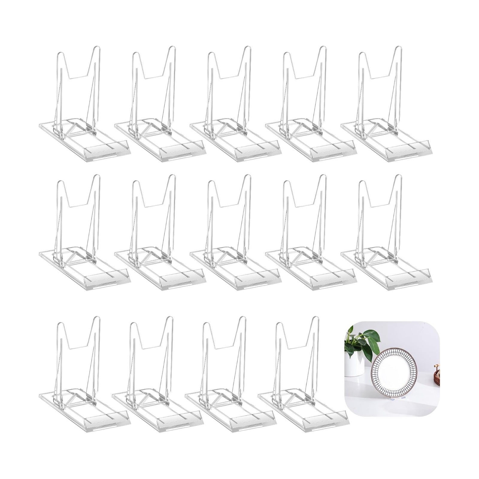 Acrylic Book Display Stand / 3.5 Inch / Clear / Set of 14