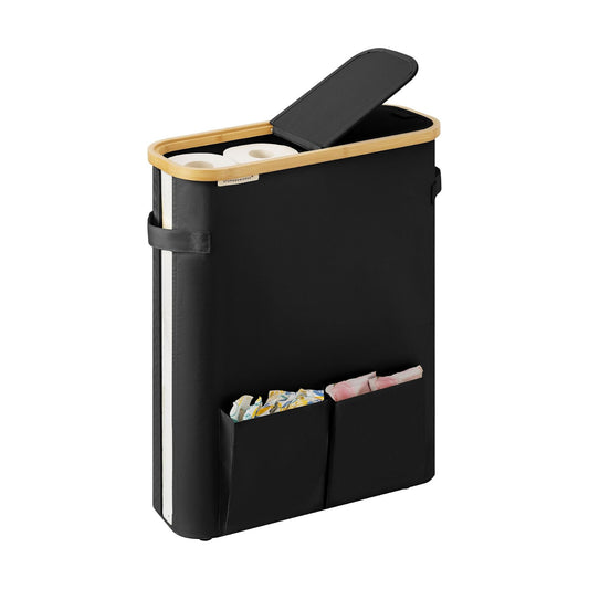 StorageWorks Toilet Paper Storage Baskets with Dual Flip Lids, Toilet Paper Organizer for Bathroom, Toilet Paper