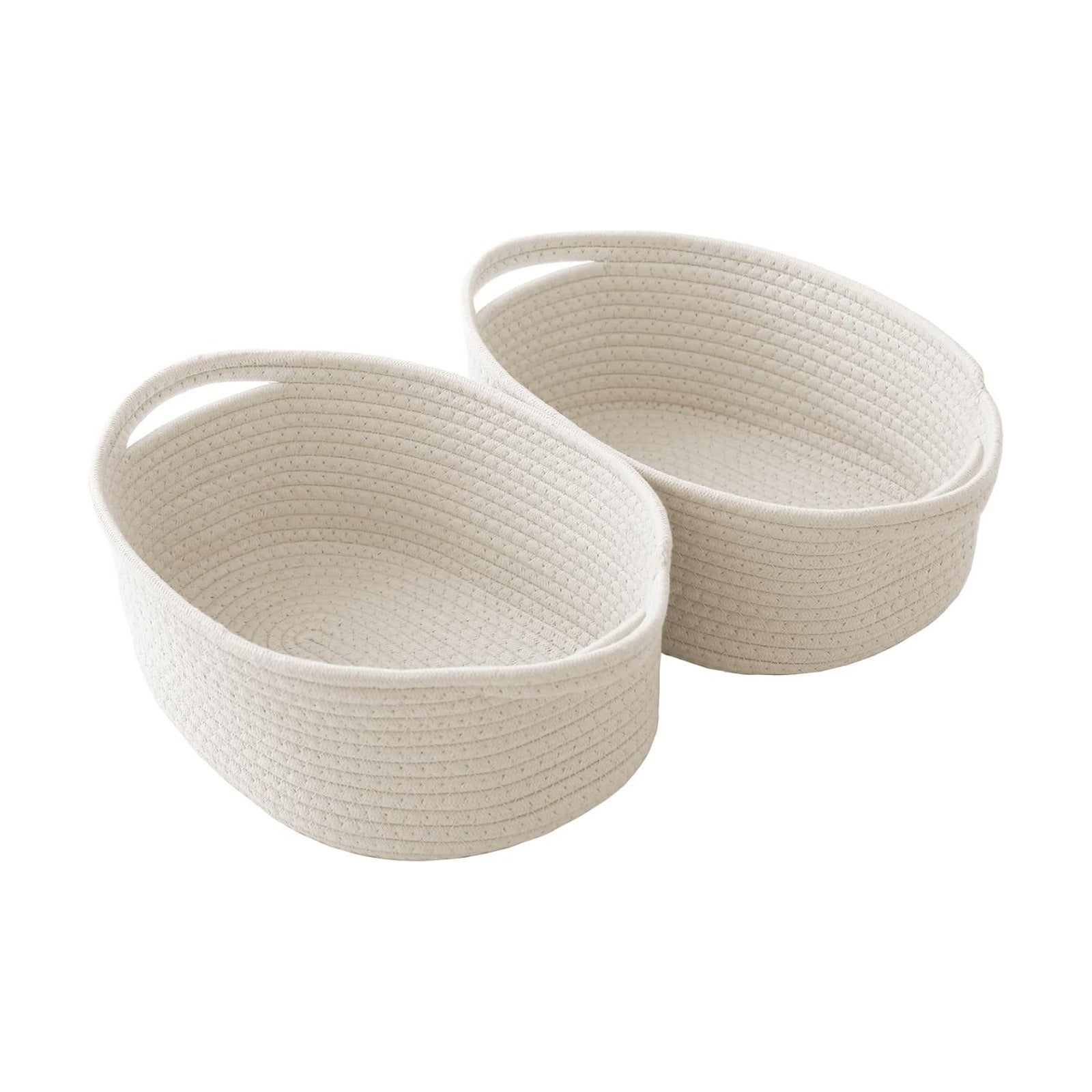 Woven Basket / Organizer / White / Set of 2