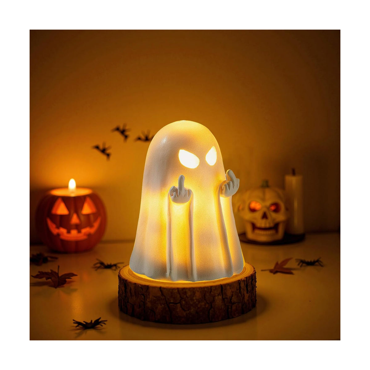 Halloween Ghost Figurine,Cute Spooky Ghost Statue,Halloween Decorations,Resin Statue for Party, Home, Indoor & Porch Decor