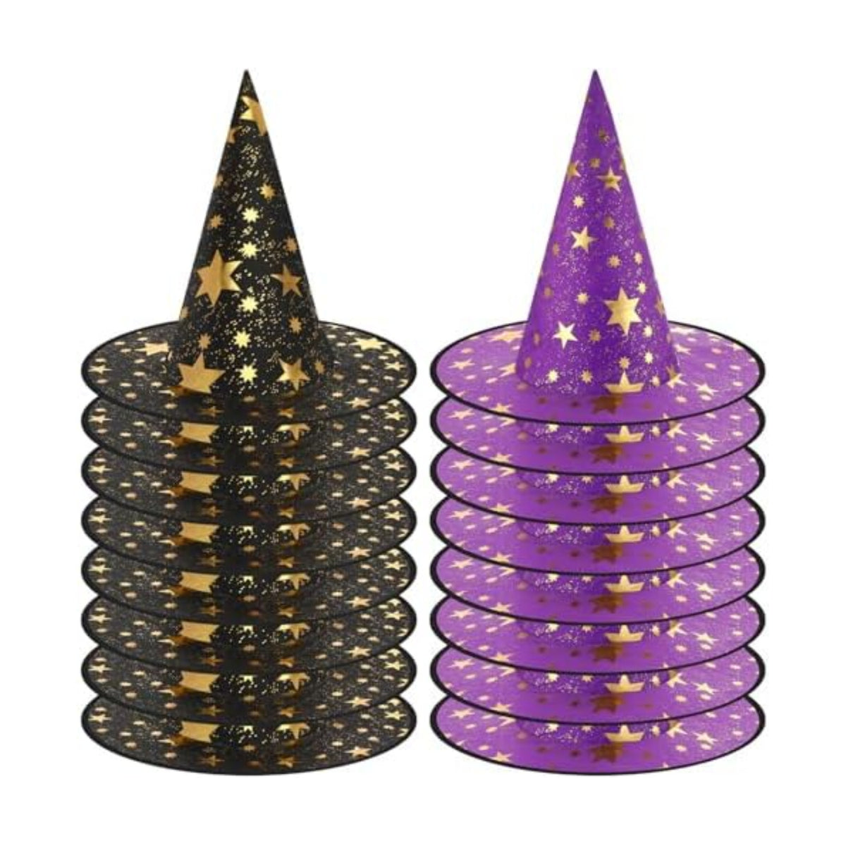 Newcotte 16 Pieces Witch Hats Halloween Costumes for Women Men Modern Witch Hats Fancy Dress Party Decorations