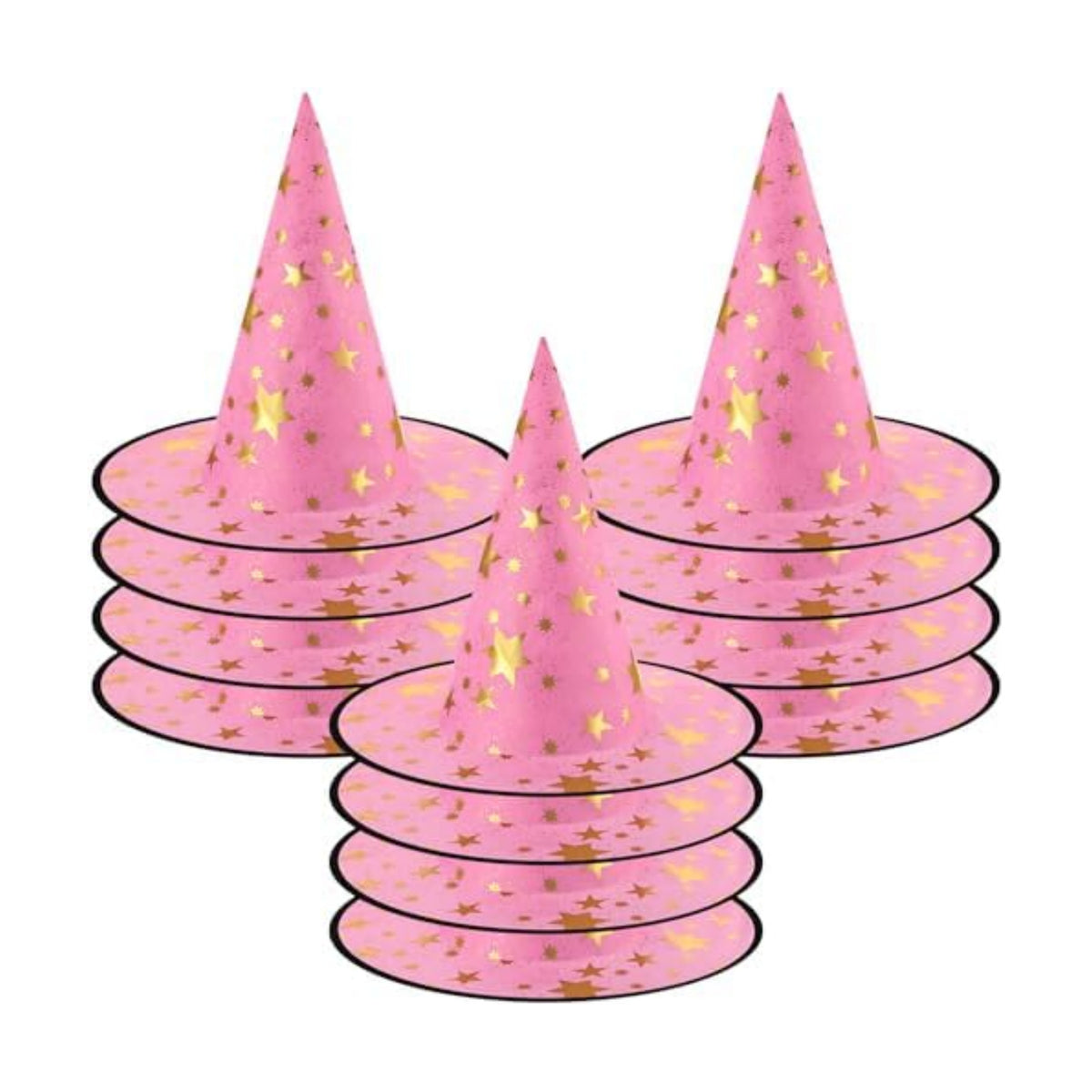 Newcotte 16 Pieces Witch Hats Halloween Costumes for Women Men Modern Witch Hats Fancy Dress Party Decorations