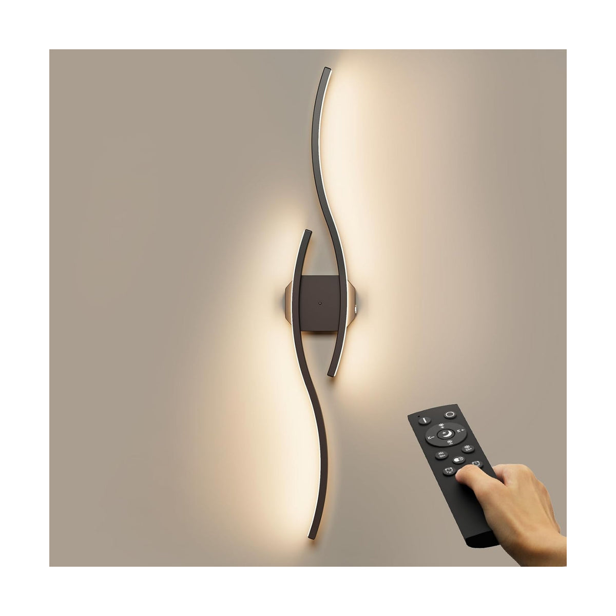 hunhun 40 Inch Battery Operated Wall Sconces, Wireless Wall Sconce with Remote Control, Rechargeable Sconces