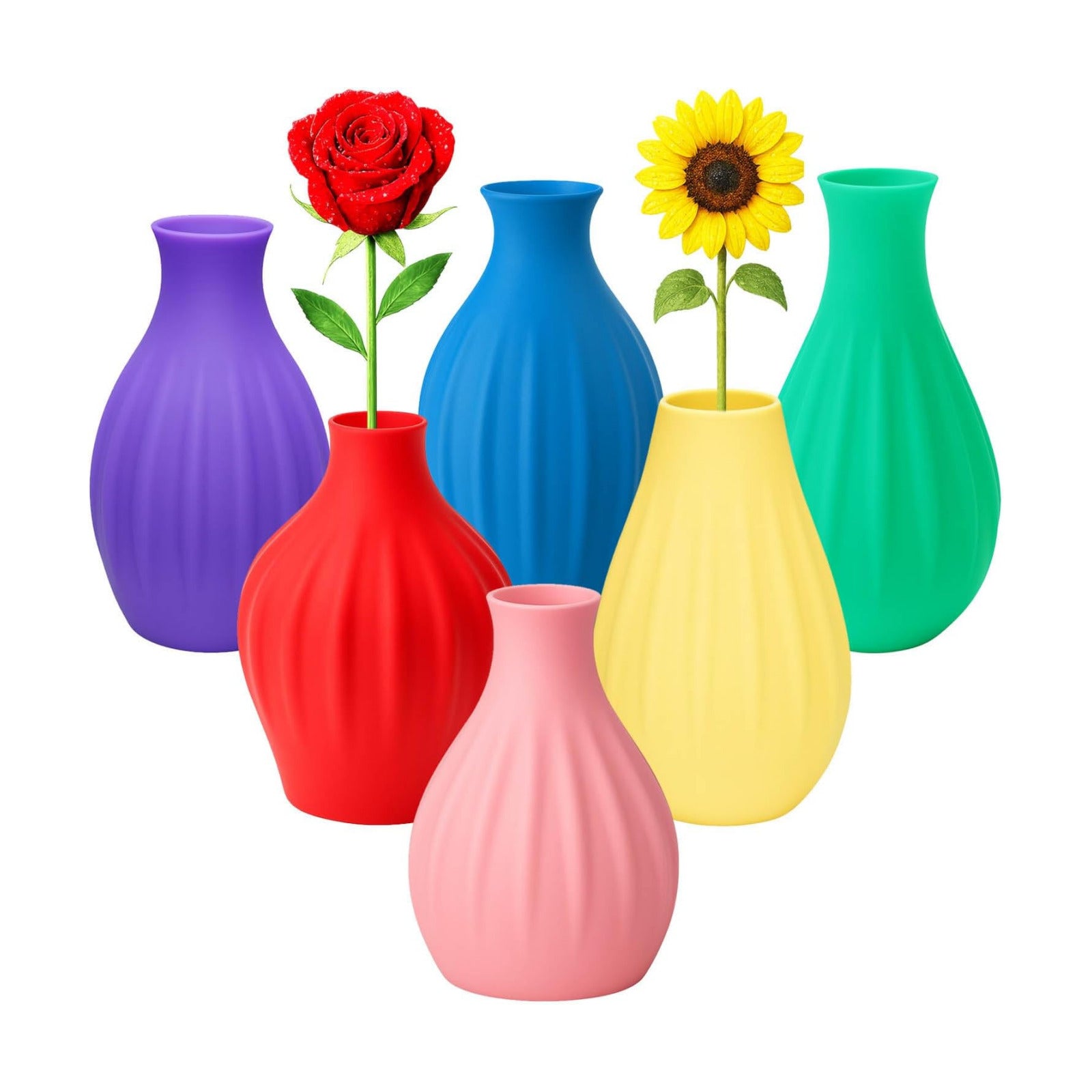 Colorful Mini Flower Vases / Set of 6