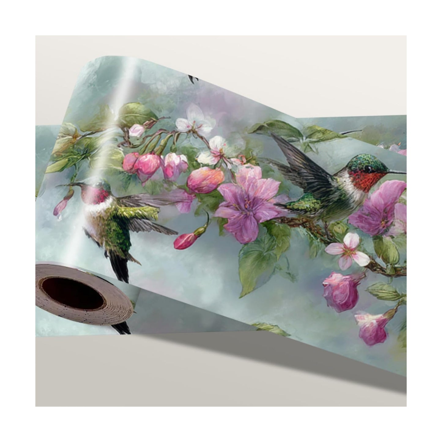 Morning Glory Wallpaper Border Removable Wall Border Peel and Stick / Pink Purple Flower / 196 x 4