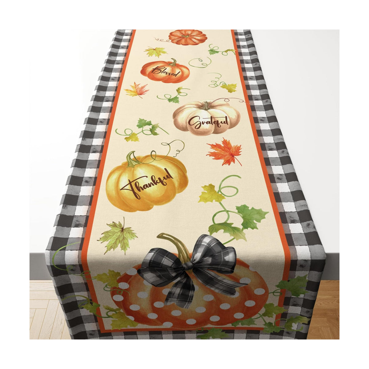 OHOME Thanksgiving Decorations - Thanksgiving Table Runner | Thanks Giving Table Decor | Friendsgiving Party Decorations Centerpieces Supplies Essentials for Room Office Indoor