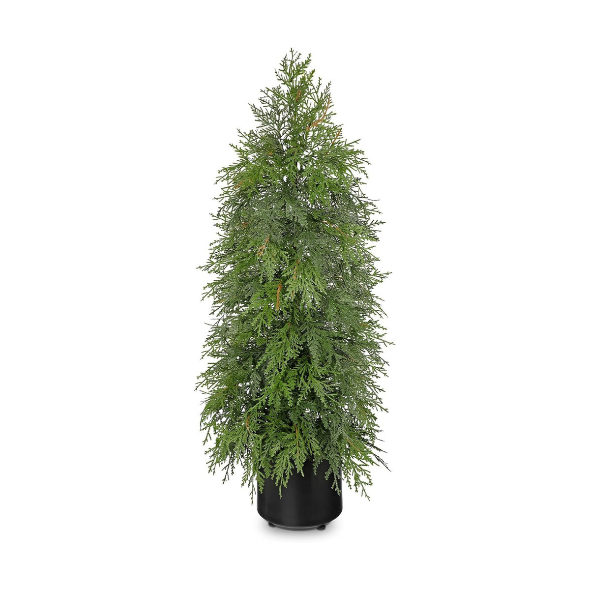 3FT Artificial Cedar Topiary Tree, Real Touch Fake Cedar Topiary Tree Potted Plants for Home Office Front Porch Garden Entryway Indoor Outdoor Evergreen Decor