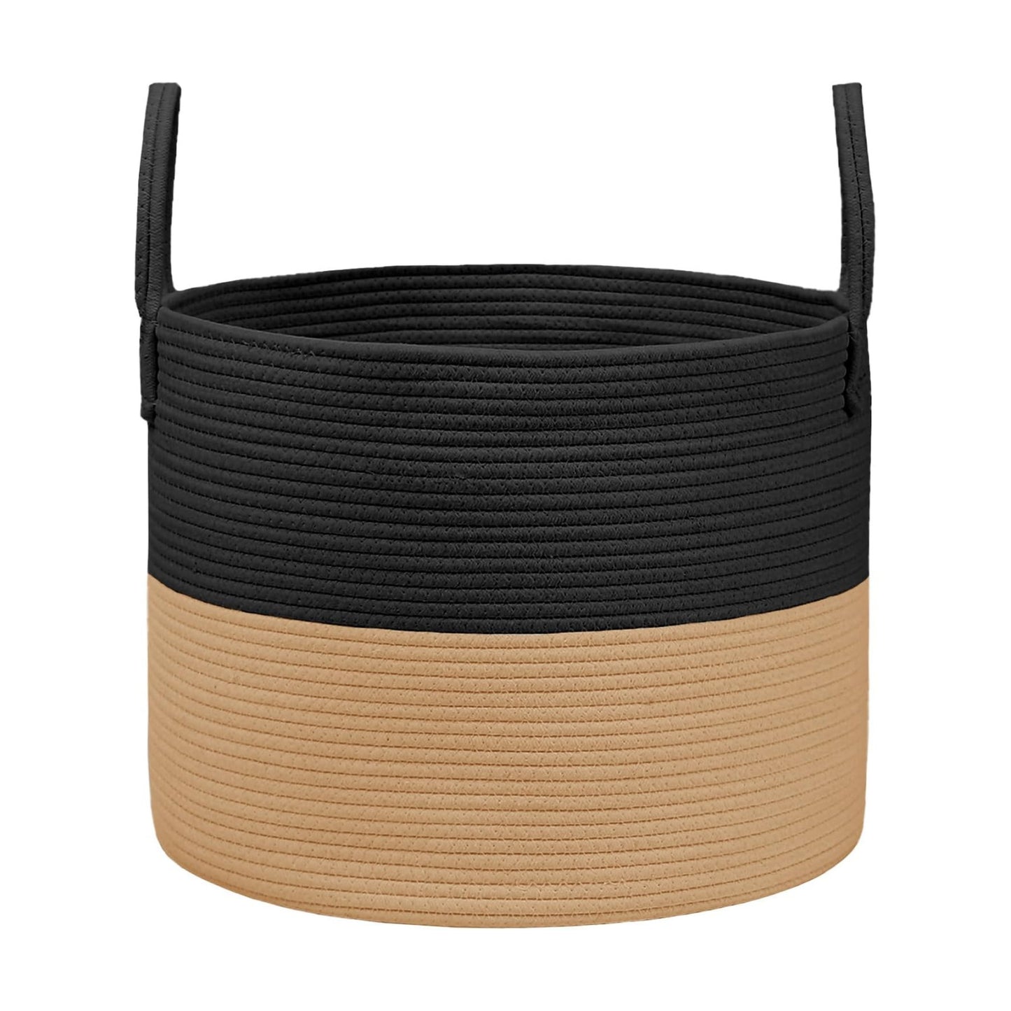 Extra Large Blanket Basket / Black&jute / 65L