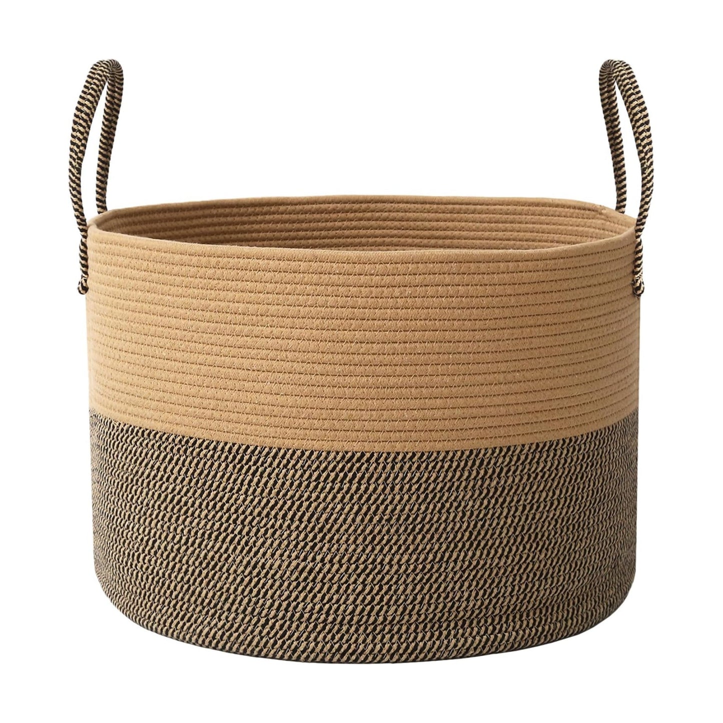 Extra Large Blanket Basket / Jute&black / 65L