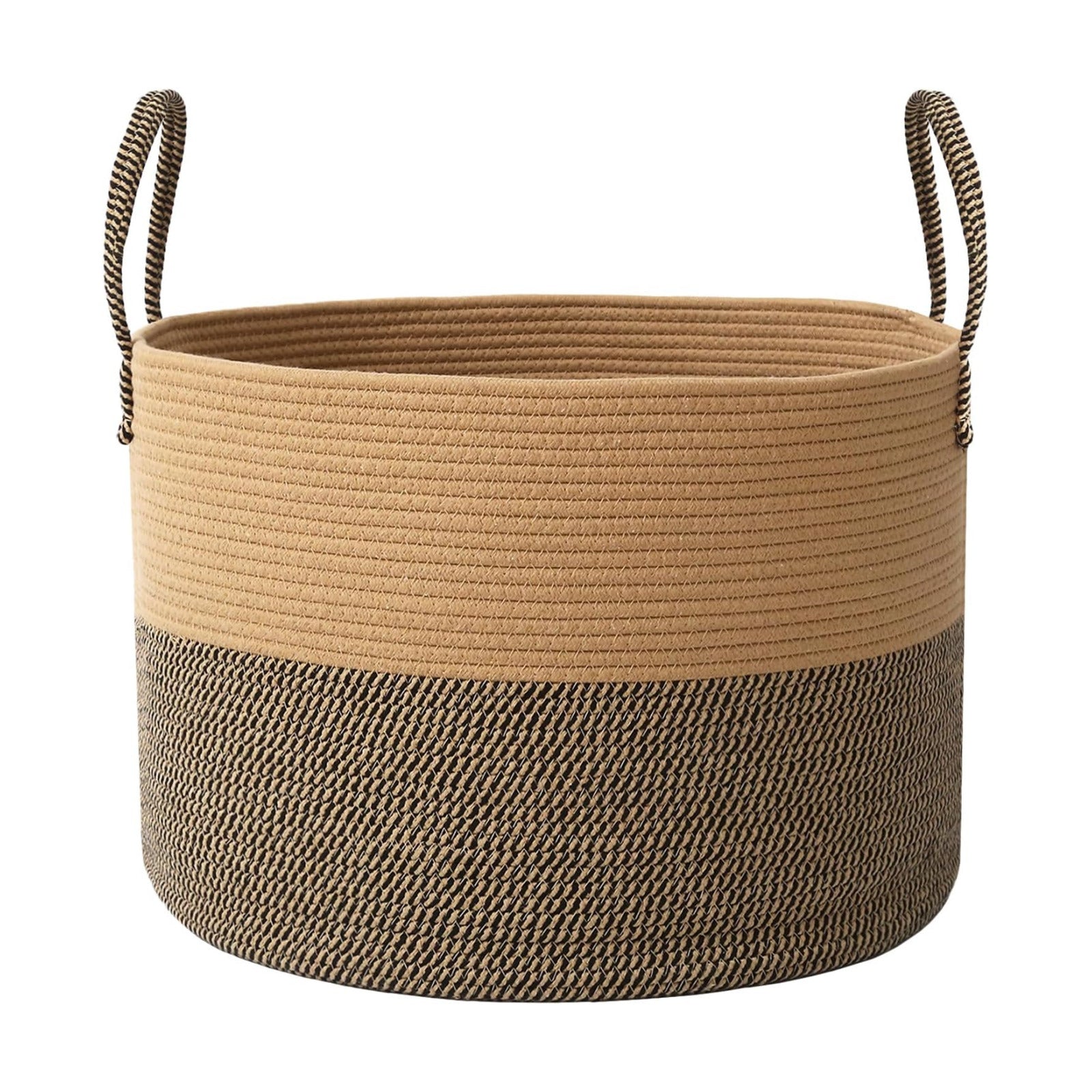 Extra Large Blanket Basket / Jute&black / 65L