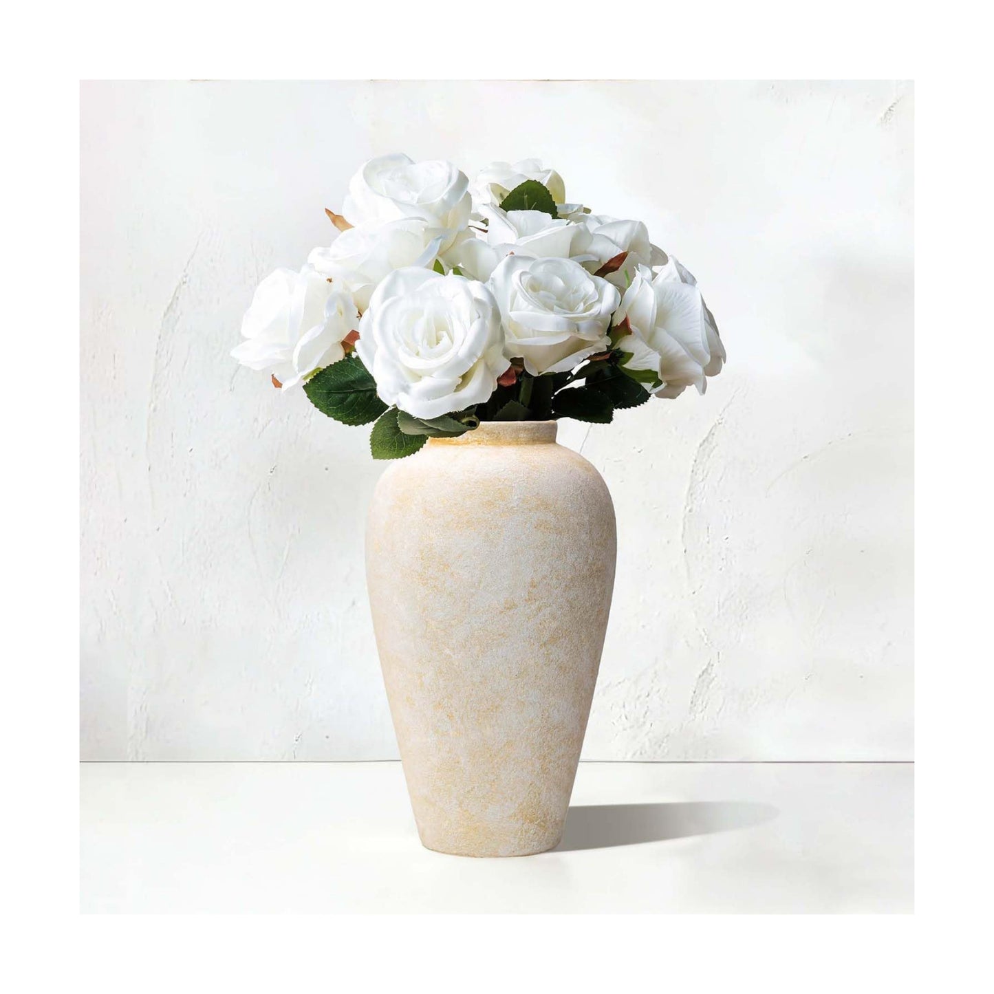 Rustic Decorative Vases / Farmhouse Cream-9.2 / 9.2 Inch