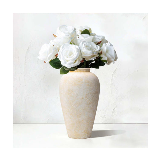 Rustic Decorative Vases / Farmhouse Cream-9.2 / 9.2 Inch