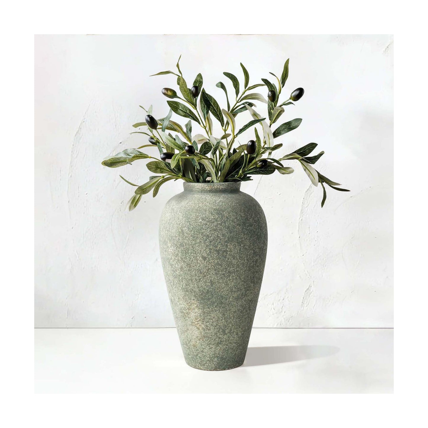 Rustic Decorative Vases / Farmhouse Green-9.2 / 9.2 Inch