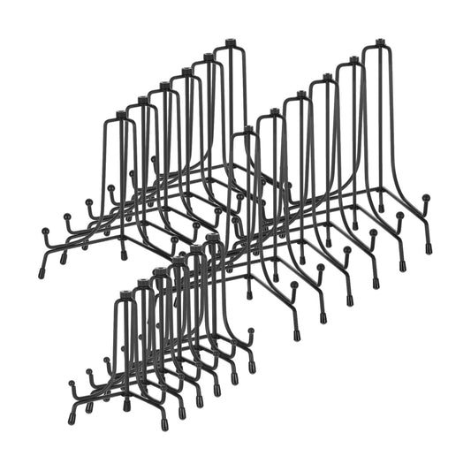 Iron Plate Stands for Display / Black / 8 Inch / Set of 18