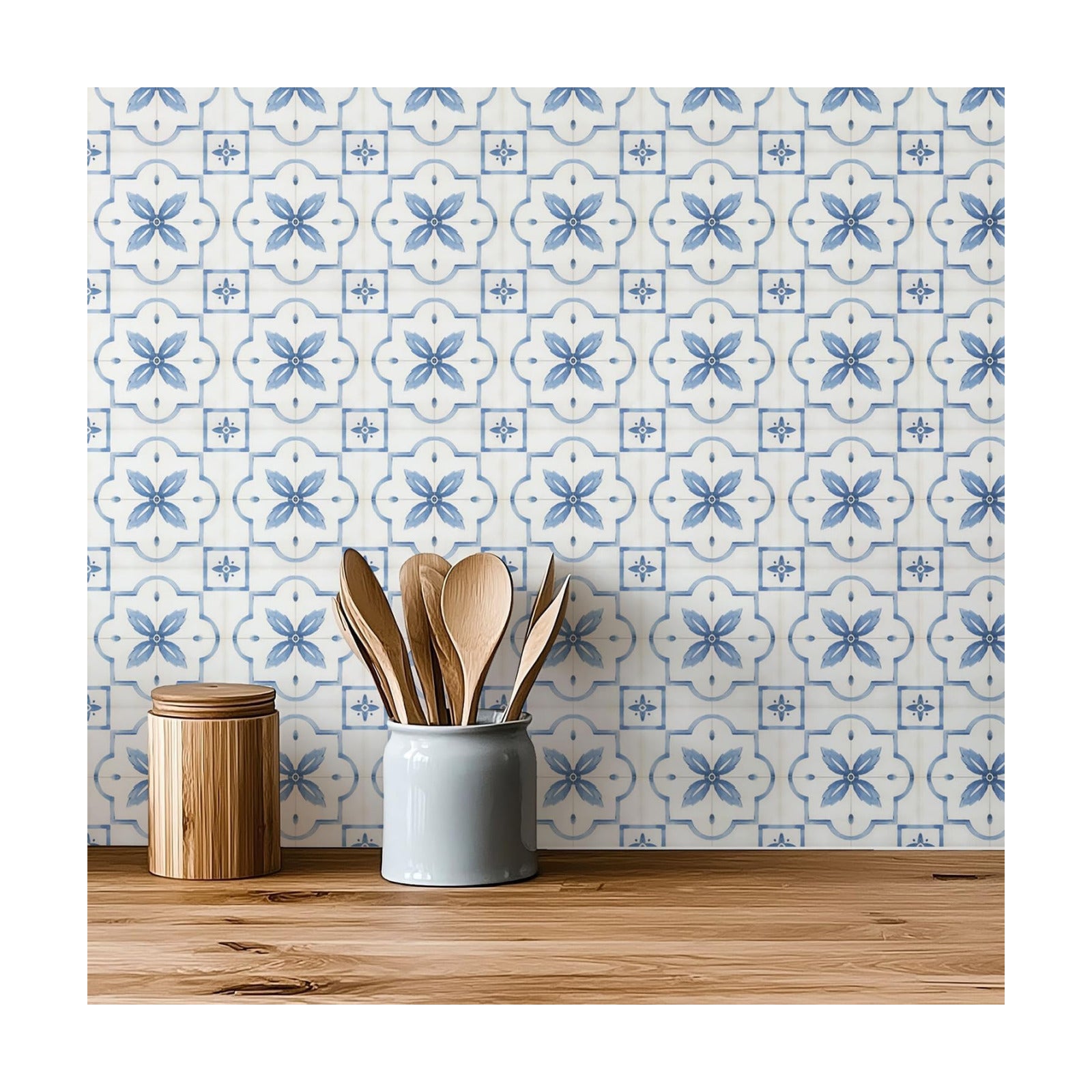 French Country Vinyl Decals / Blue / 4 x 4 / Set of 30