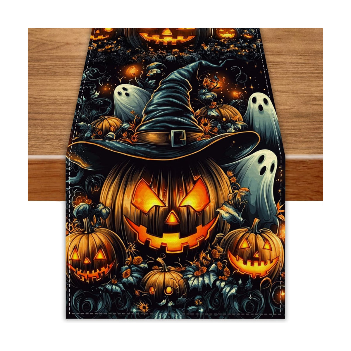 Ghost Pumpkin Table Runner Halloween Decorations for Home Decor