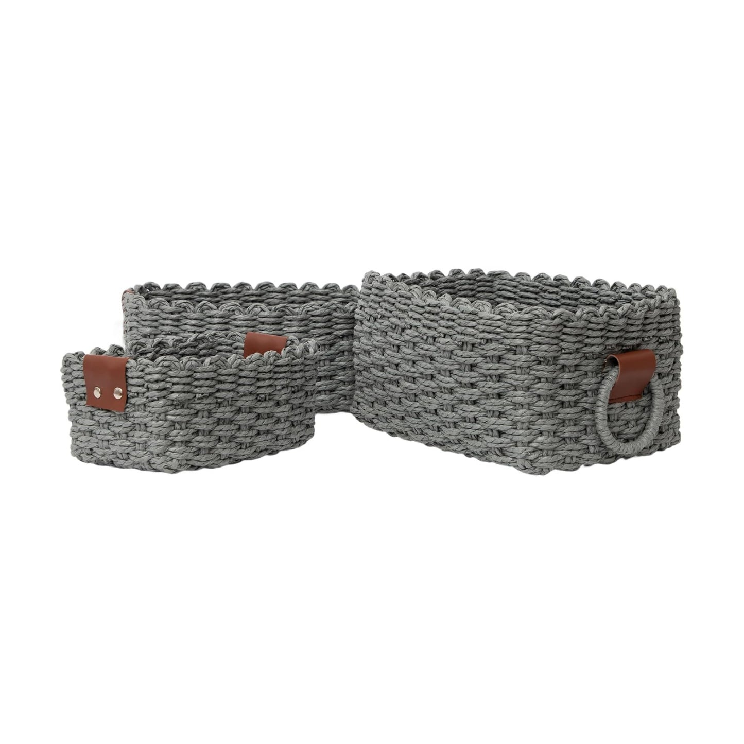 woven Storage basket / Dark Grey